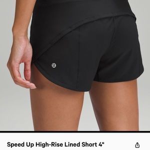 Lululemon size 2 - Speed-Up High Rise Shorts; 4”